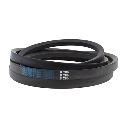 D&D D205 Classical V-Belt, 210 in Outside Length, 1 1/4 in Top Width, 1 Ribs D205